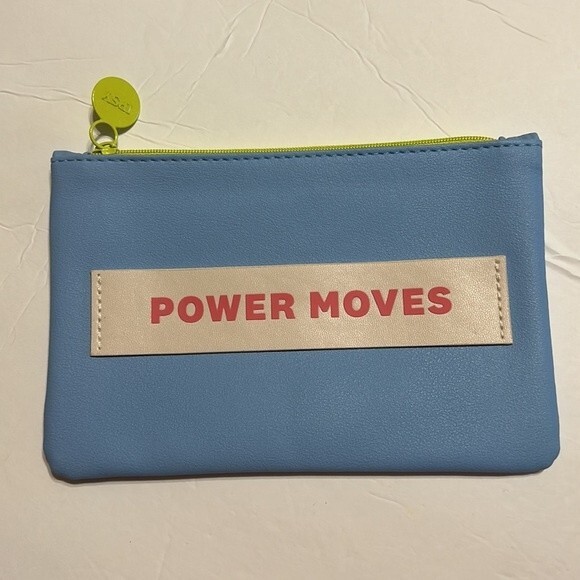 IPSY Set of 3 Blue Pink Beauty Makeup Bags Cases Power Moves Dream Women Love - Picture 4 of 10